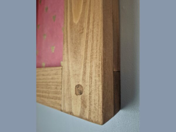 Small wooden picture frame, for 5 x 7 inch photo. Chunky wooden frame, UK.