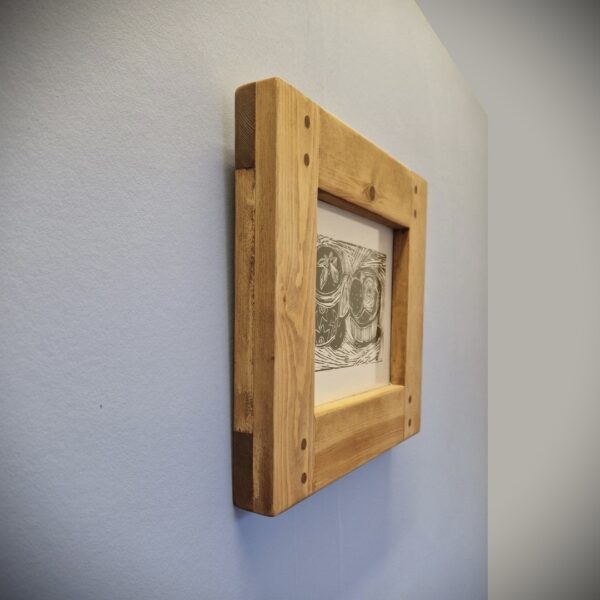 A4 Wooden frame for print and photo, chunky rustic wood 5 year wedding anniversary gift, from Somerset UK