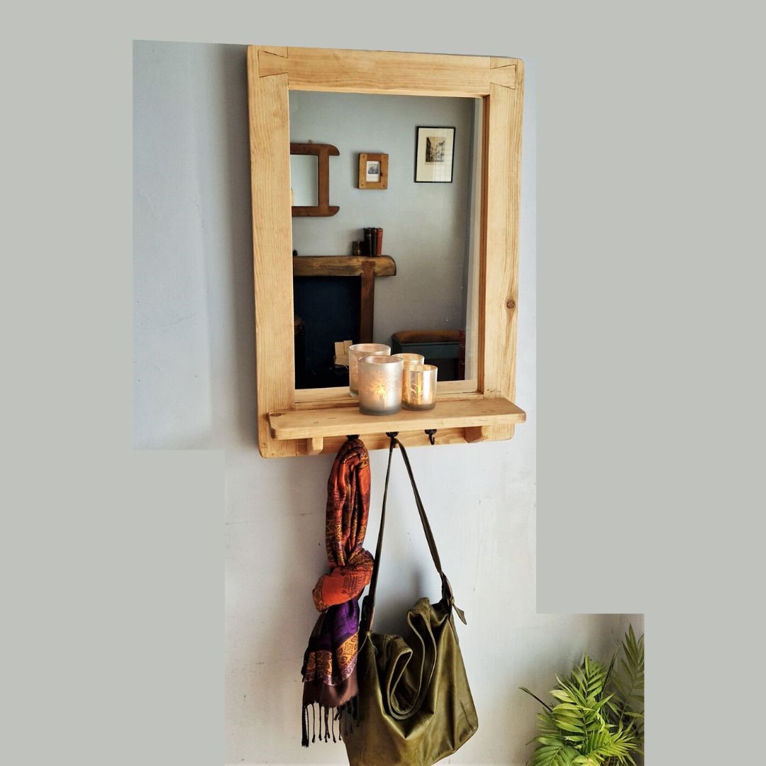 Mirror with Hooks