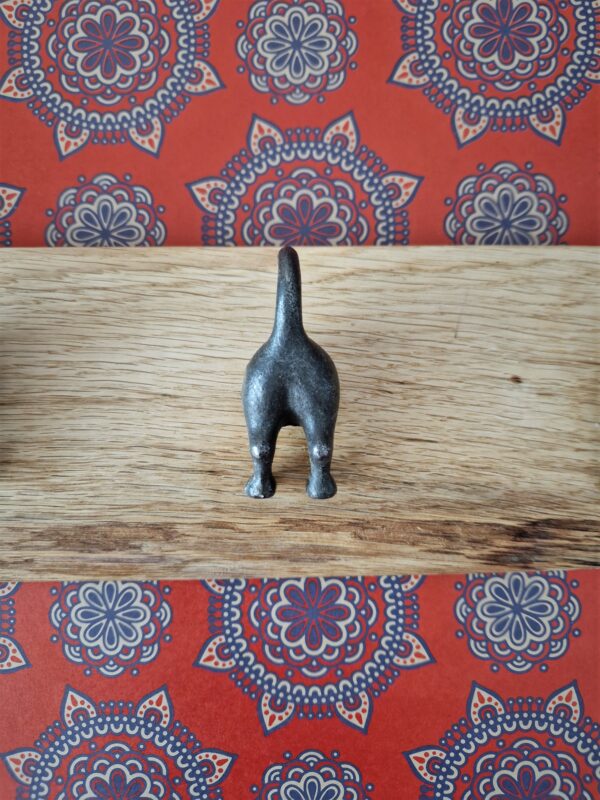 Live edge coat rack with dog tail cast iron hook from Somerset UK